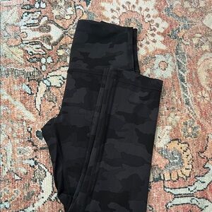 Lululemon Black Camouflage Leggings